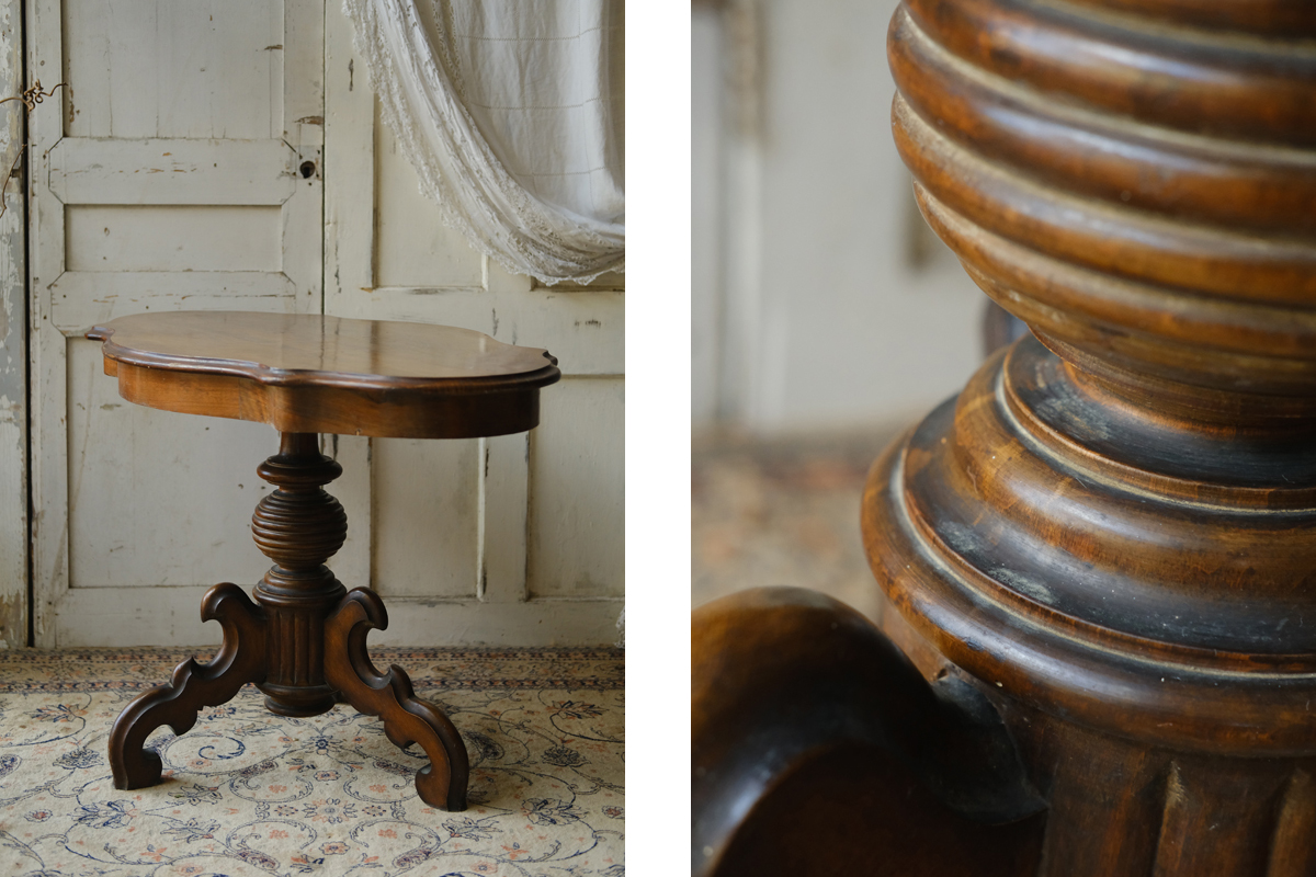 フランスパーテーション、テーブル フランスで見つけたグリーンのアンティークヴォレ（鎧戸) の